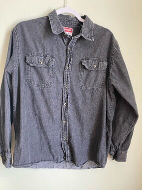 Wrangler Slate Gray Denim Work Shirt